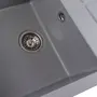 Гранітна мийка для кухні Platinum 7950 Selena матова Сірий металік