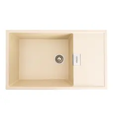 Гранітна мийка для кухні Platinum 8650 DIAMOND матова (пісок)