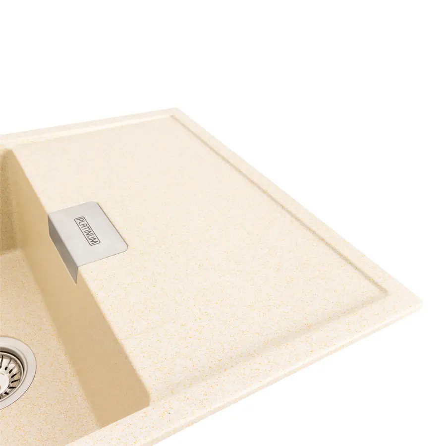 Гранітна мийка для кухні Platinum 8650 DIAMOND матова (пісок)