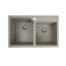 Гранітна мийка для кухні Platinum 7850 HARMONY матова Сіра