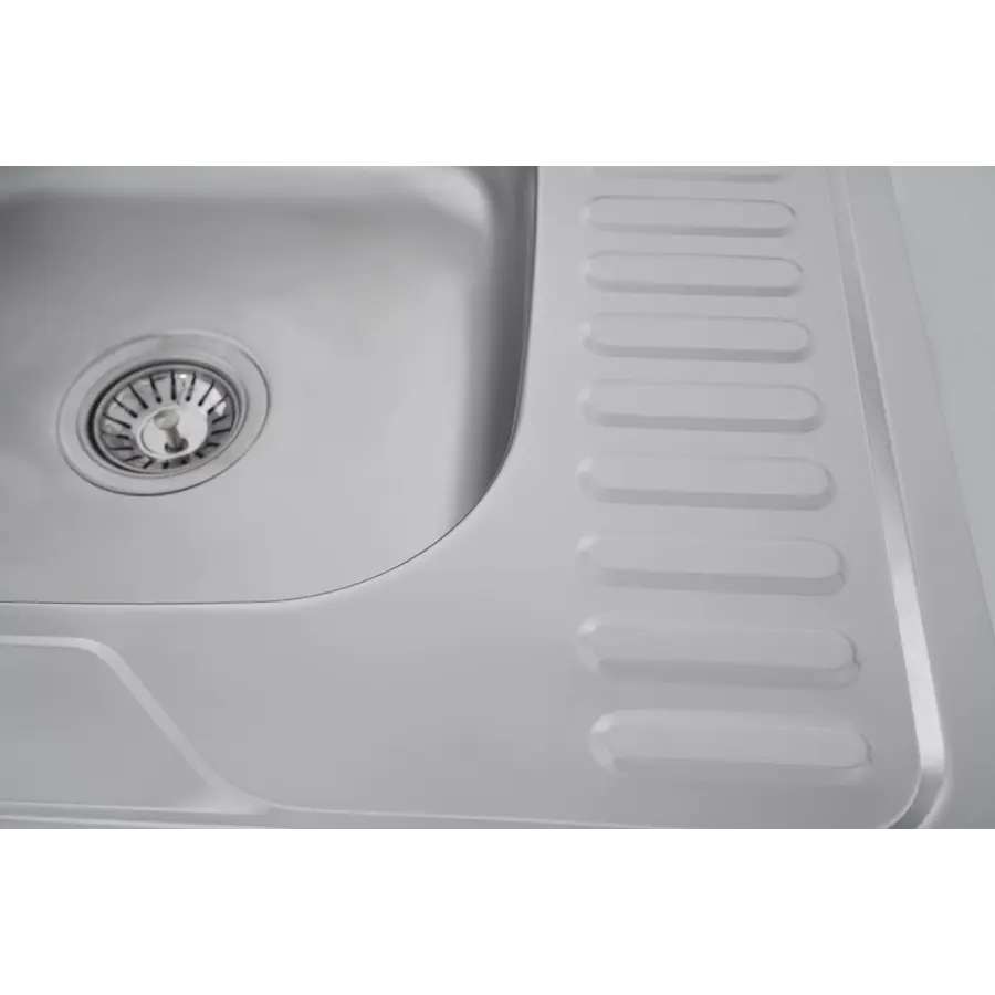 Кухонна мийка з нержавіючої сталі Platinum САТИН 6060 L (0,7/160 мм)