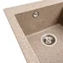 Гранітна мийка для кухні Platinum 4150 SOKIL матова (карамель)