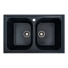 Гранітна мийка для кухні Platinum 7950 Equatoria матова Антрацит