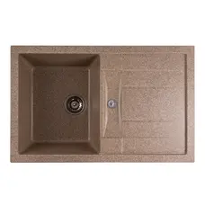 Гранітна мийка для кухні Platinum 7850 TROYA матова Карамель