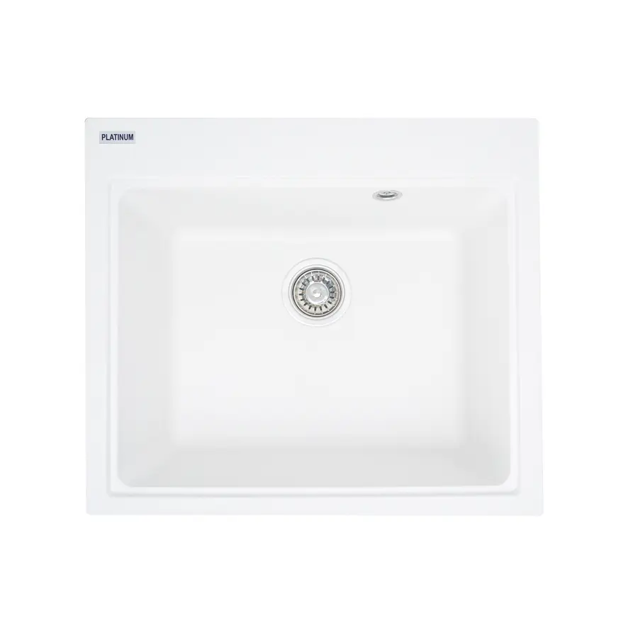 Мийка гранітна Platinum 5852 VESTA матова Білосніжна