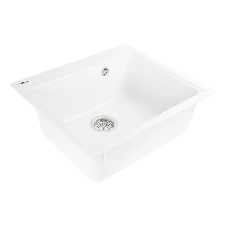 Мийка гранітна Platinum 5852 VESTA матова Білосніжна