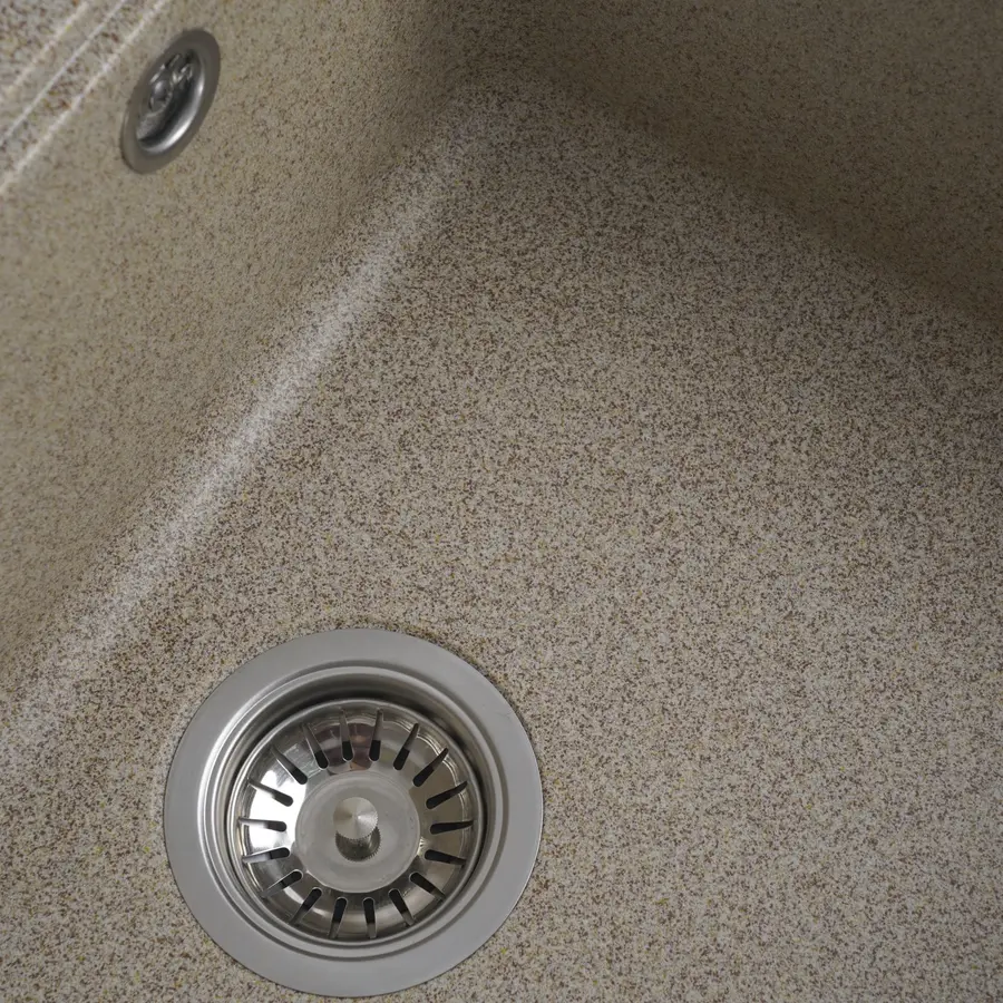 Гранітна мийка для кухні Platinum 5852 VESTA матова Карамель