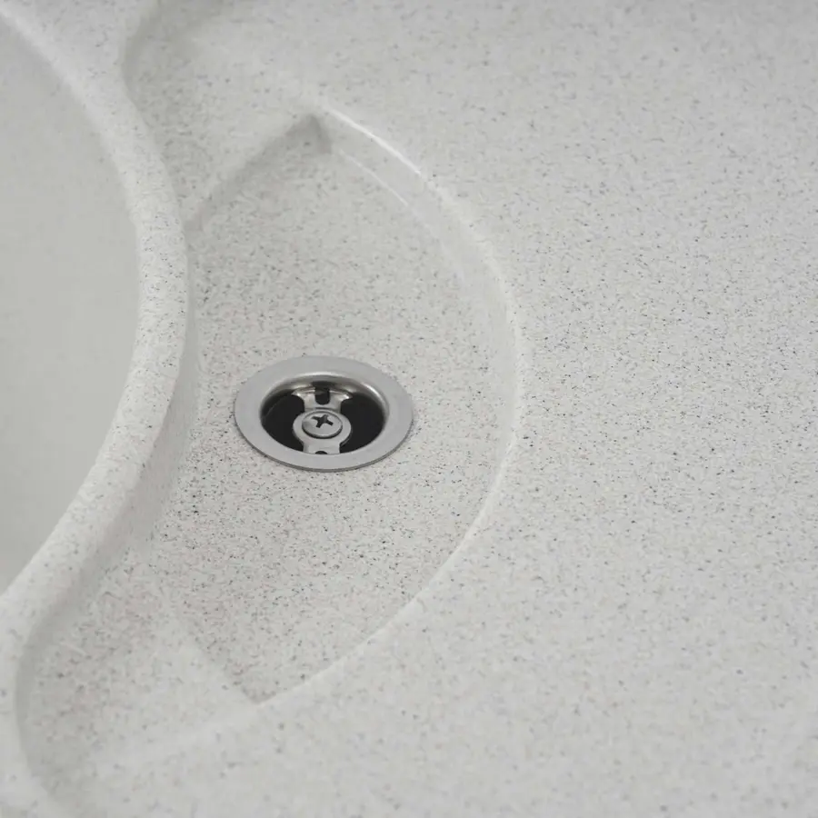 Гранітна мийка для кухні Platinum 7750 GAZZO глянець Біла в крапку