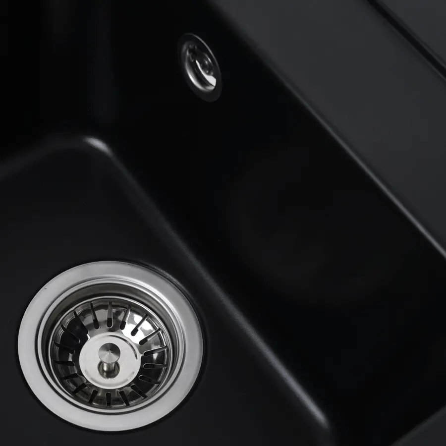 Гранітна мийка для кухні Platinum 4050 KORRADO матова Чорна