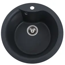 Гранітна мийка для кухні Platinum 480 TURAS матова Антрацит