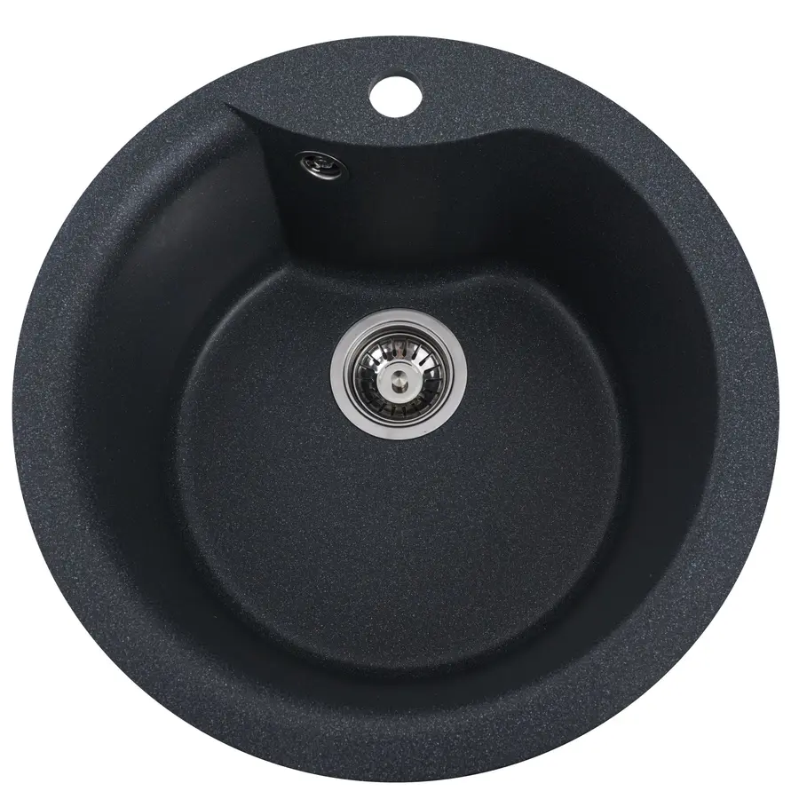 Гранітна мийка для кухні Platinum 480 TURAS матова Антрацит