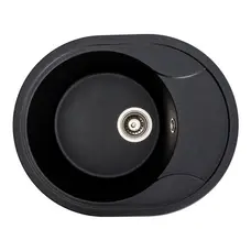 Гранітна мийка для кухні Platinum 5847 ONYX матова (чорна Gold)