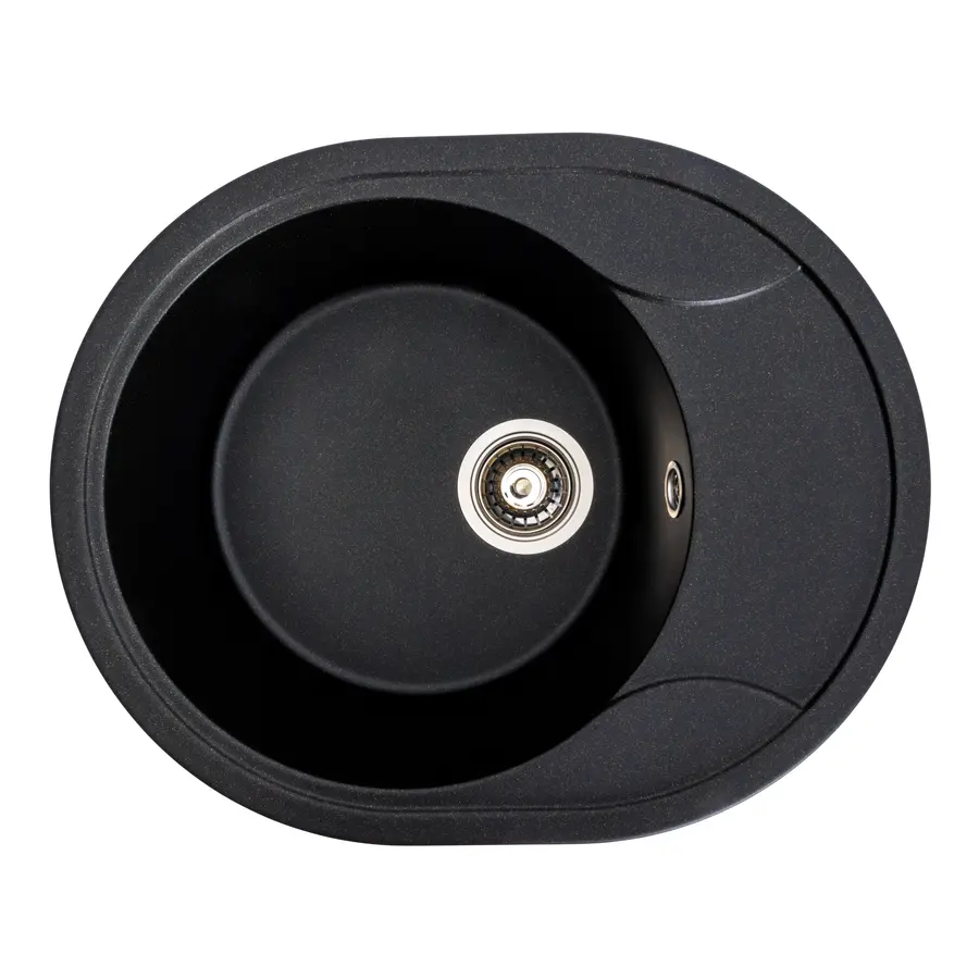 Гранітна мийка для кухні Platinum 5847 ONYX матова (чорна Gold)