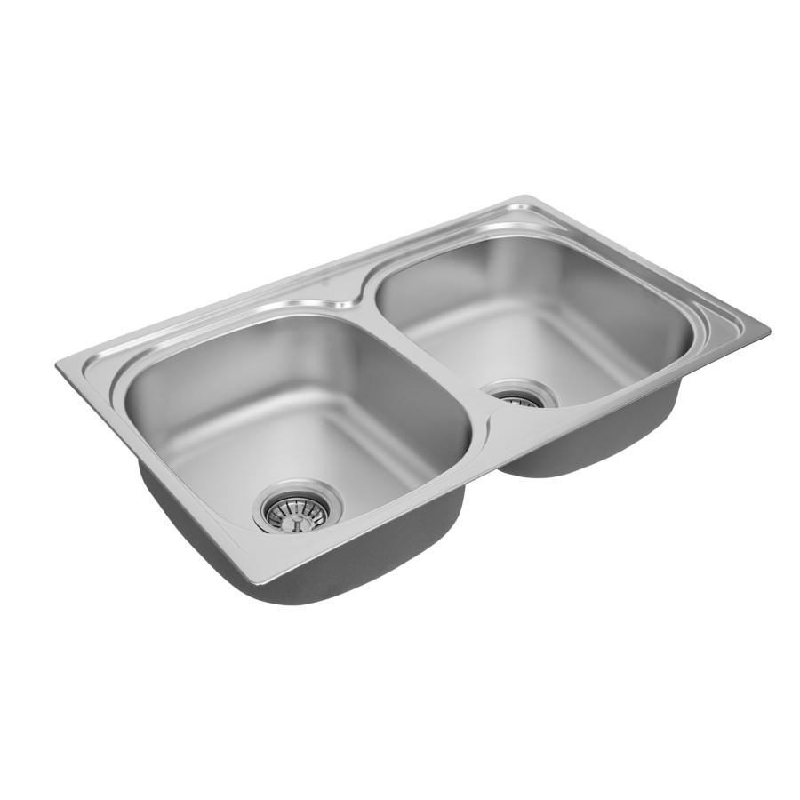 Кухонна мийка з нержавіючої сталі прямокутна Platinum ДЕКОР 7848D (0,8/180 мм)