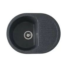 Гранітна мийка для кухні Platinum 6247 BORA глянець Графіт