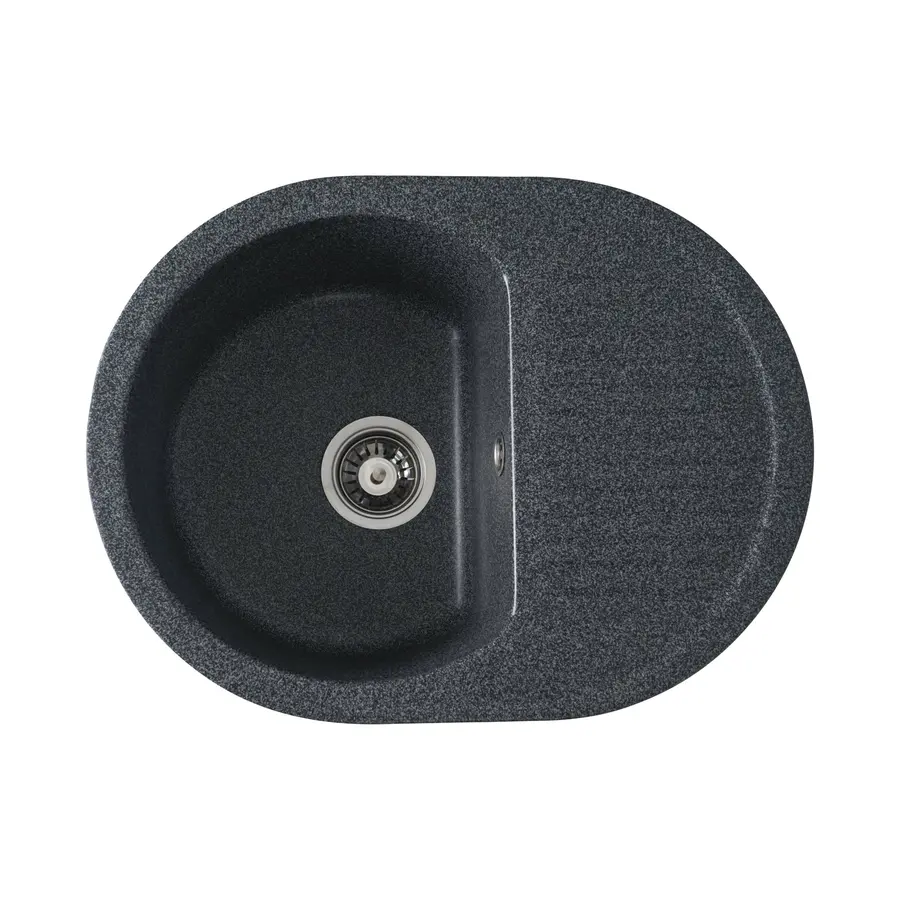 Гранітна мийка для кухні Platinum 6247 BORA глянець Графіт