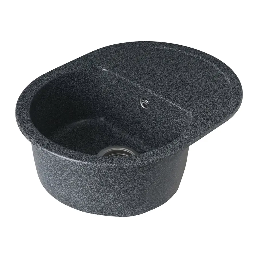 Гранітна мийка для кухні Platinum 6247 BORA глянець Графіт