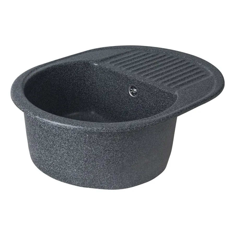 Гранітна мийка для кухні Platinum 6247 BORA глянець Графіт