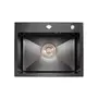Мийка для кухні Platinum Handmade PVD чорна 500х450х220 (товщина 3,0/1,5 мм + корзина та дозатор в комплекті)