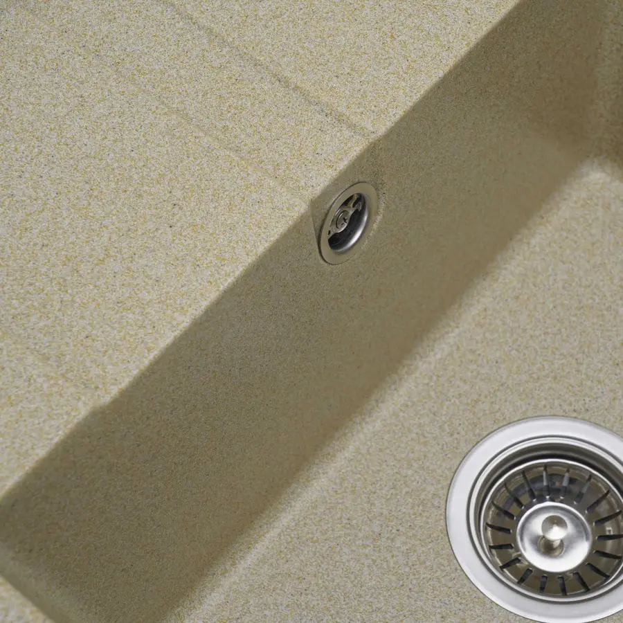 Гранітна мийка для кухні Platinum 5851 ARIA матова Беж