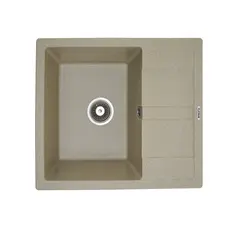 Гранітна мийка для кухні Platinum 5851 ARIA матова Беж