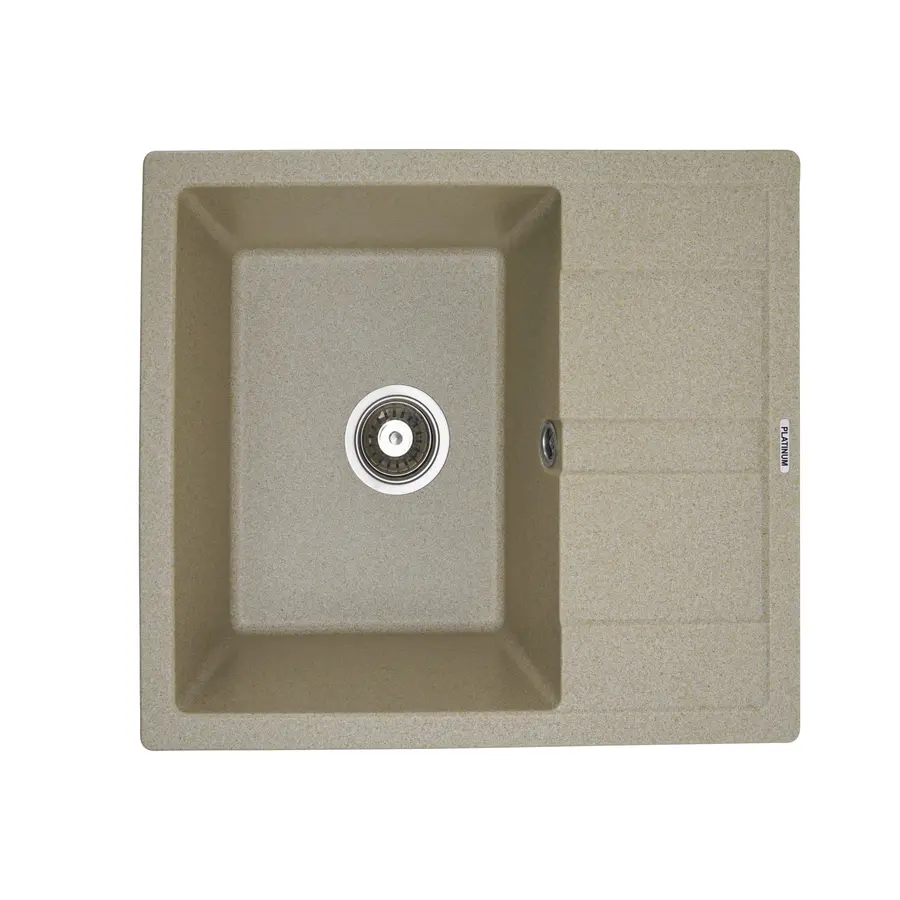 Гранітна мийка для кухні Platinum 5851 ARIA матова Беж
