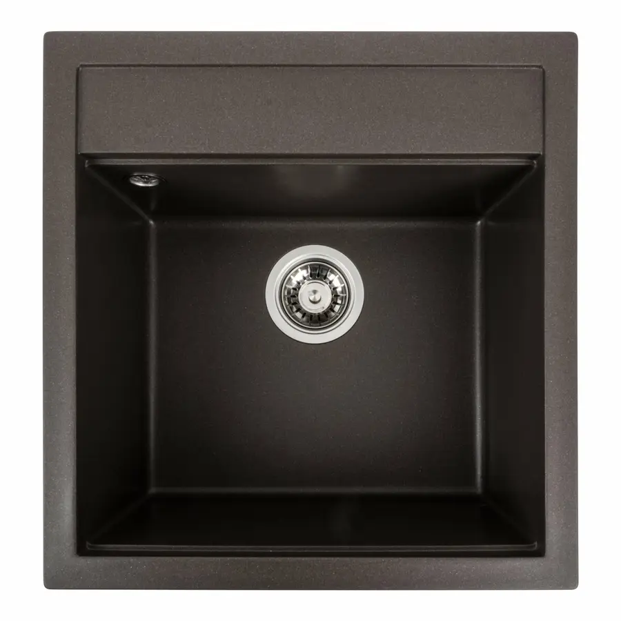 Гранітна мийка для кухні Platinum 5149 FIESTA матова Темна скеля