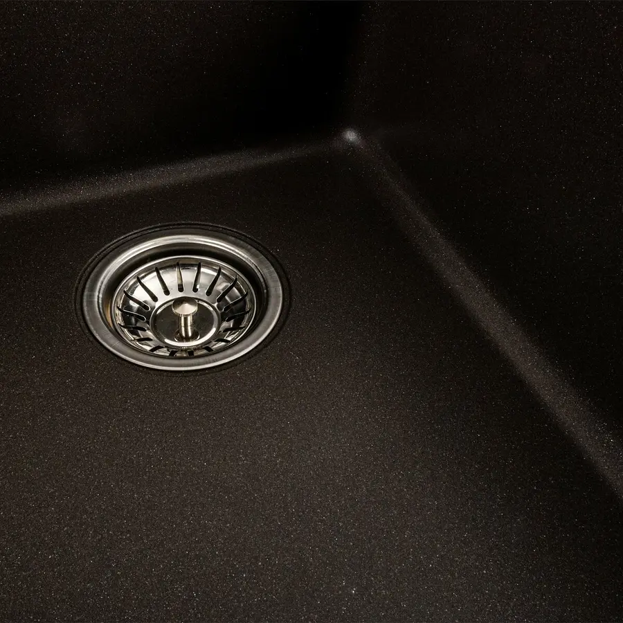 Гранітна мийка для кухні Platinum 9950 PANDORA матова Темна скеля