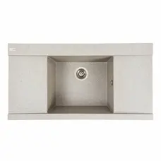 Гранітна мийка для кухні Platinum 9651 ATLAS матовий Сірий