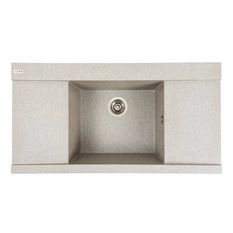 Гранітна мийка для кухні Platinum 9651 ATLAS матовий Сірий