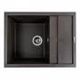 Гранитная мойка для кухни Platinum 6550 LOTOS матовая Темная скала