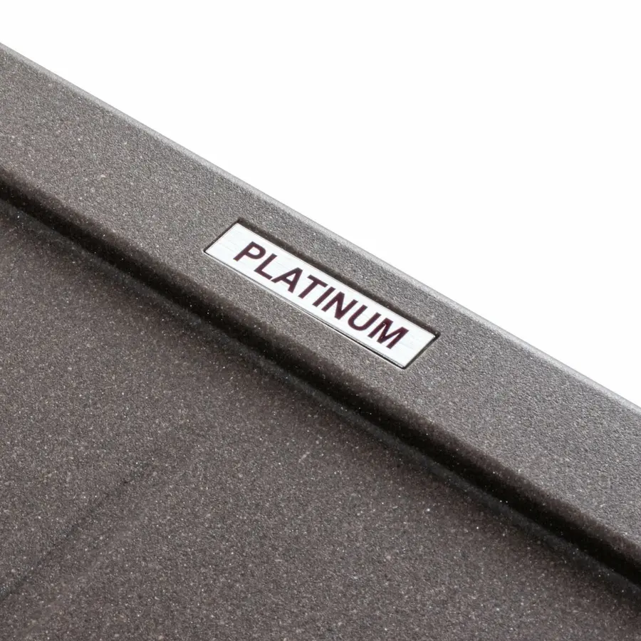 Гранитная мойка для кухни Platinum 6550 LOTOS матовая Темная скала