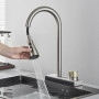 Смеситель под мойку "Водопад" ZS84 Platinum (brushed)