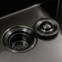 Кухонна мийка чорна PVD 60х50 з підставкою для ножів + Подарунок сифон круглий та дозатор