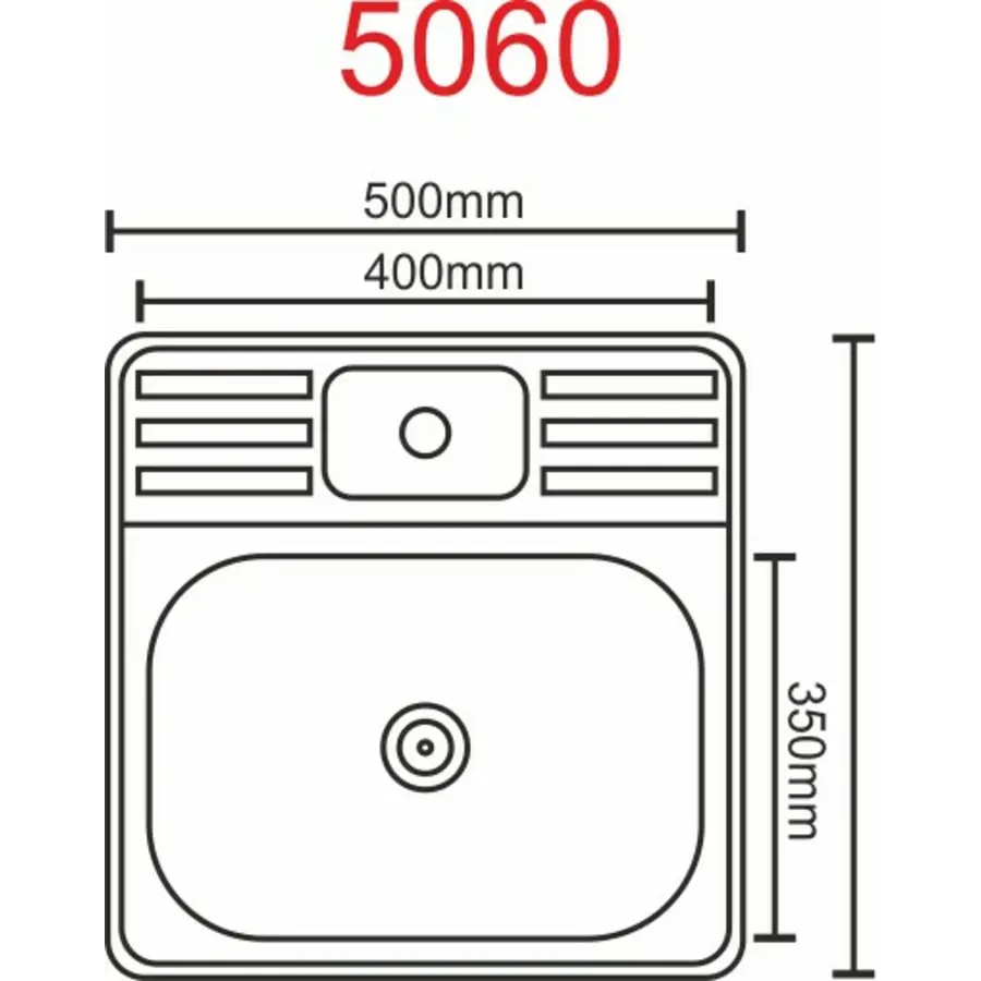 Кухонна мийка з нержавіючої сталі Valeso САТИН 5060 (0,7/160 мм)