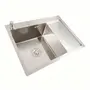 Кухонна мийка CM 65*50 L нержавійка VALESO Handmade (круглий сифон 3.0/0.8)