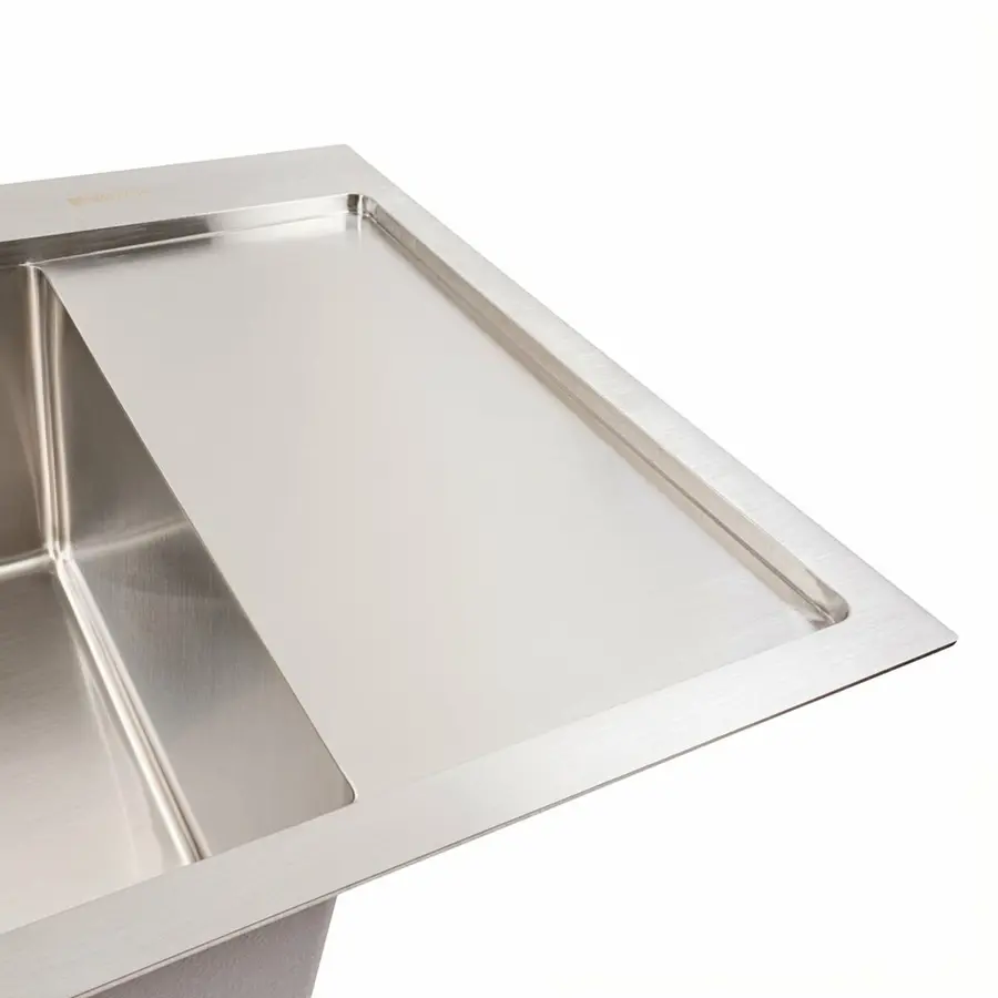 Кухонна мийка CM 65*50 L нержавійка VALESO Handmade (круглий сифон 3.0/0.8)