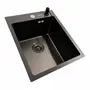 PVD Кухонная раковина Black 40*50 Valeso ручной работы (Siphon Round 3,0/0,8)