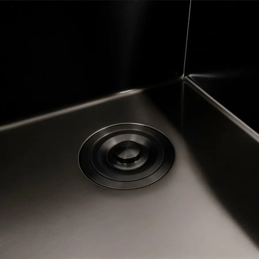 PVD Кухонная раковина Black 40*50 Valeso ручной работы (Siphon Round 3,0/0,8)