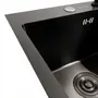PVD Кухонная раковина Black 40*50 Valeso ручной работы (Siphon Round 3,0/0,8)
