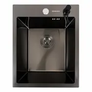 Кухонна мийка PVD чорна 40*50 VALESO Handmade (сифон крулий 3,0/0,8)