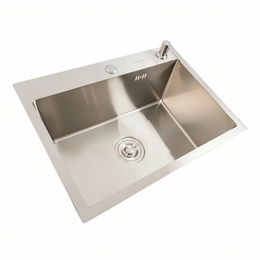 Кухонна мийка 58*43 нержавійка VALESO Handmade (сифон круглий, 3.0/0.8)