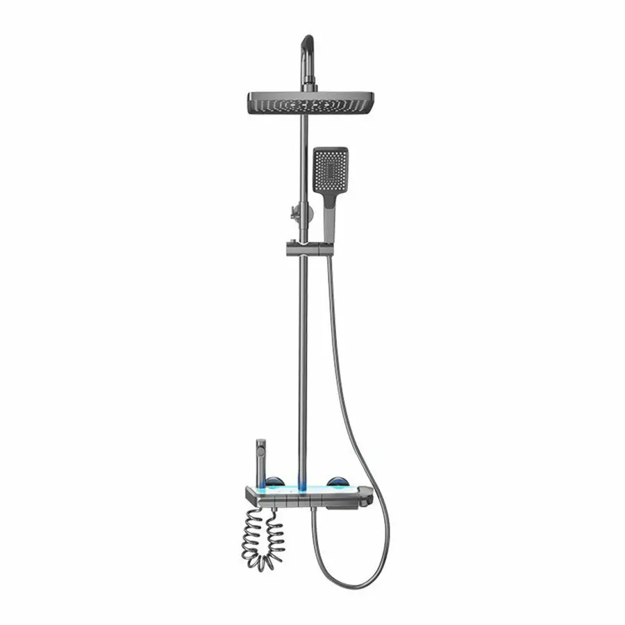 Душова колона VALESO NSK078 PVD чорна з індикатором температури