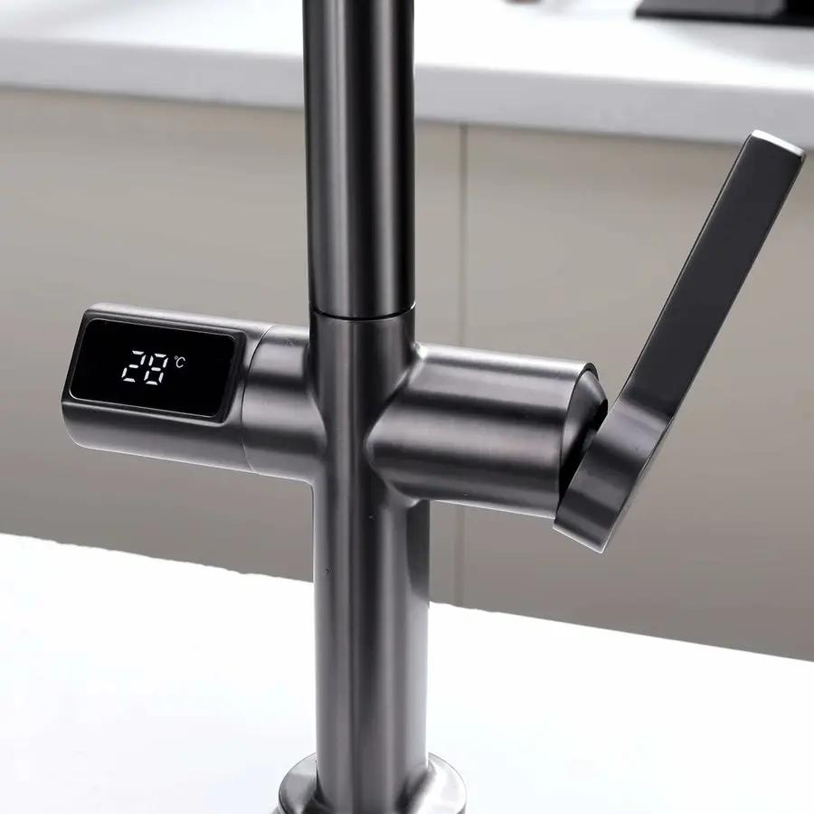 Смеситель кухонный VALESO NSC087 (сенсорный выключатель + датчик температуры)