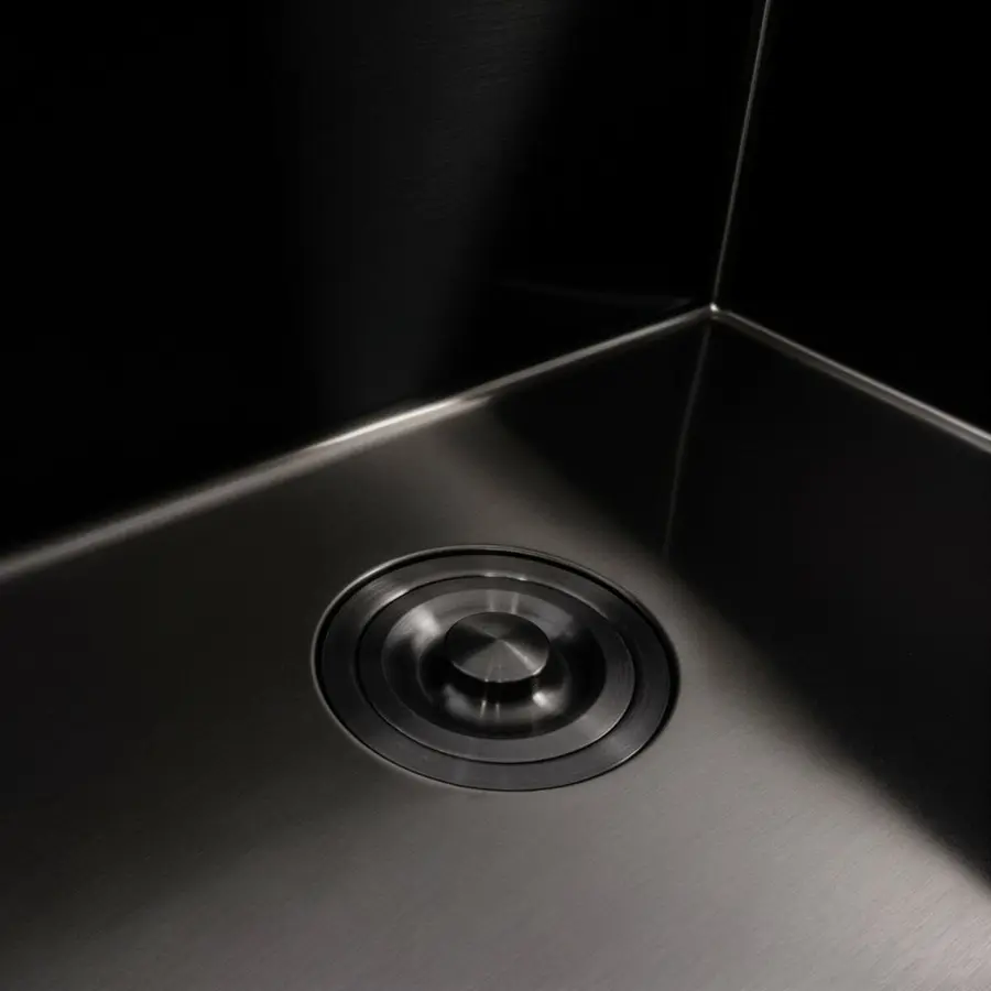 Кухонна мийка PVD чорна 58*43 VALESO Handmade монтаж під стільницю (3.0/0.8)