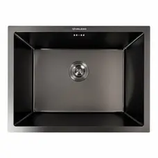 Кухонна мийка PVD чорна 58*43 VALESO Handmade монтаж під стільницю (3.0/0.8)