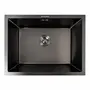 Кухонна мийка PVD чорна 58*43 VALESO Handmade монтаж під стільницю (3.0/0.8)