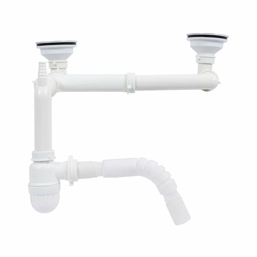 Сифон двойной для гранитных моек VALESO (арт. 820) без перелива