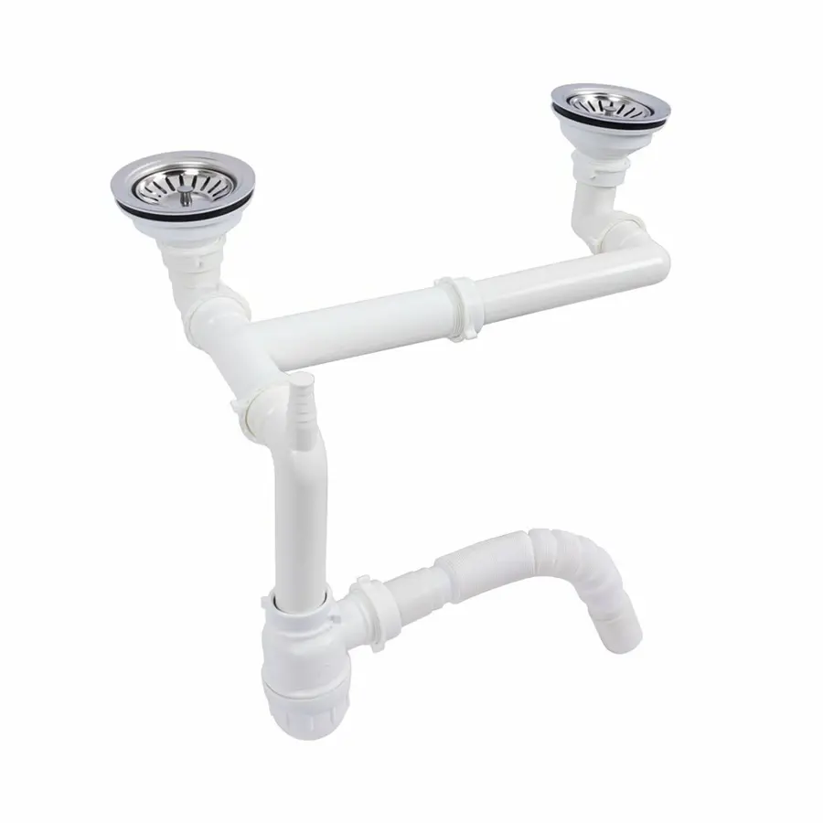 Сифон двойной для гранитных моек VALESO (арт. 820) без перелива