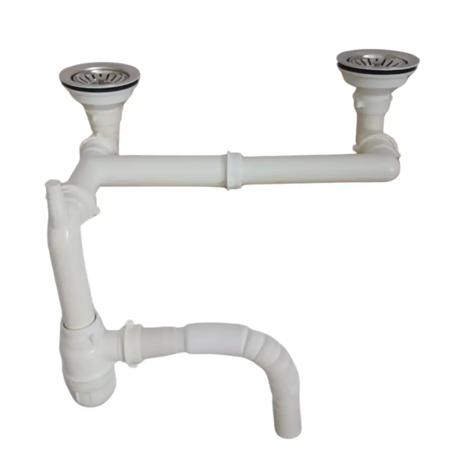 Сифон двойной для гранитных моек VALESO (арт. 820) без перелива